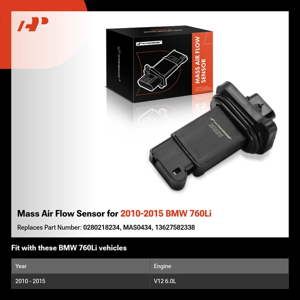 Mass Air Flow Sensor for 2010-2015 BMW 760Li