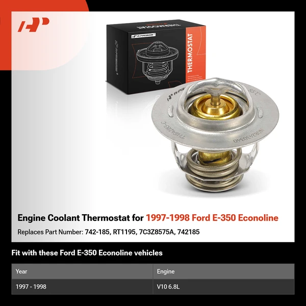 Engine Coolant Thermostat for 1997-1998 Ford E-350 Econoline