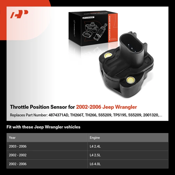 Throttle Position Sensor for 2002-2006 Jeep Wrangler
