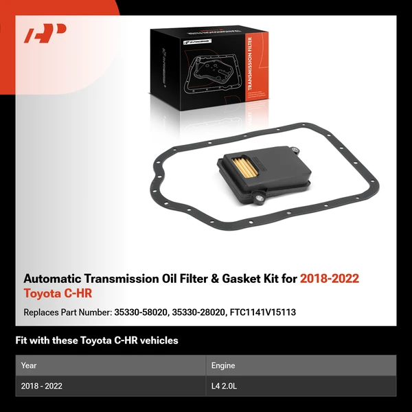 Automatic Transmission Oil Filter & Gasket Kit for 2018-2022 Toyota C-HR