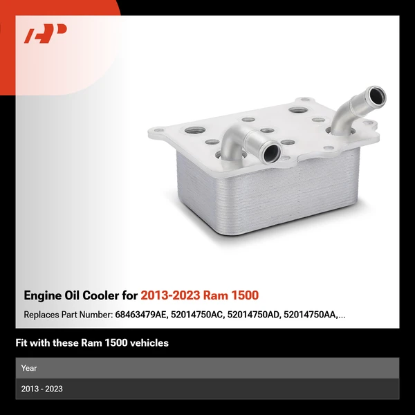 Engine Oil Cooler for 2013-2023 Ram 1500