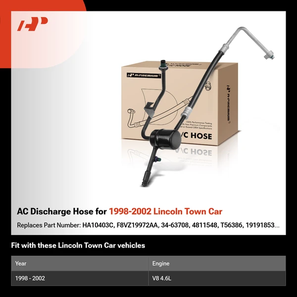 AC Discharge Hose for 1998-2002 Lincoln Town Car