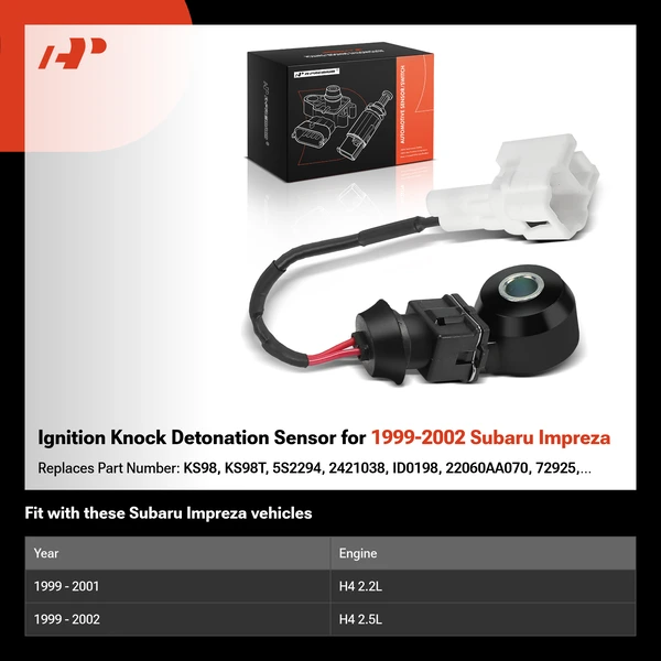 Ignition Knock Detonation Sensor for 1999-2002 Subaru Impreza