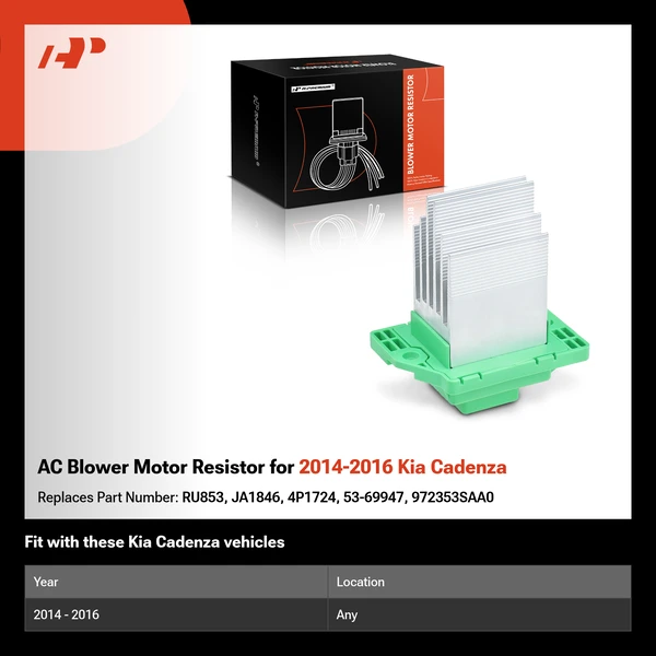 AC Blower Motor Resistor for 2014-2016 Kia Cadenza