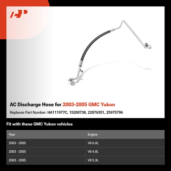 AC Discharge Hose for 2003-2005 GMC Yukon