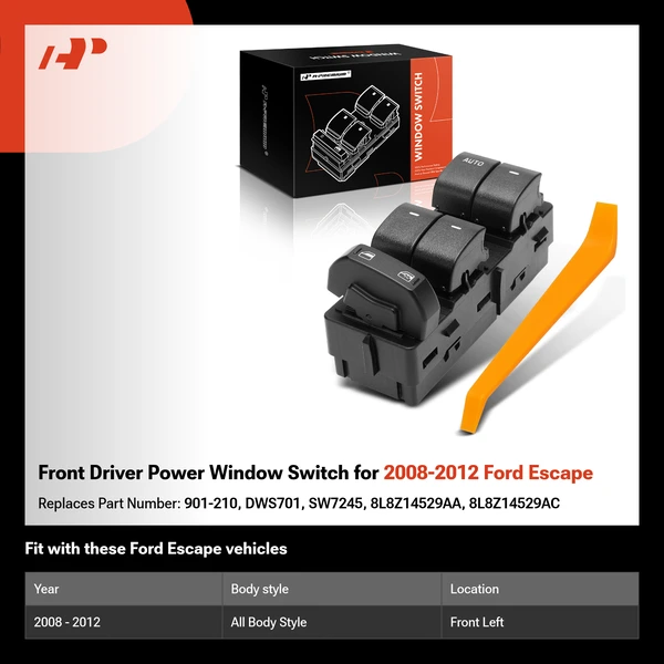 Front Driver Power Window Switch for 2008-2012 Ford Escape
