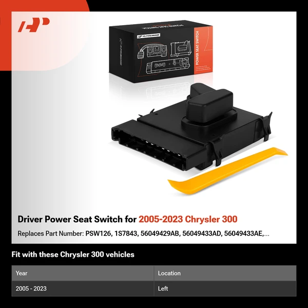 Driver Power Seat Switch for 2005-2023 Chrysler 300