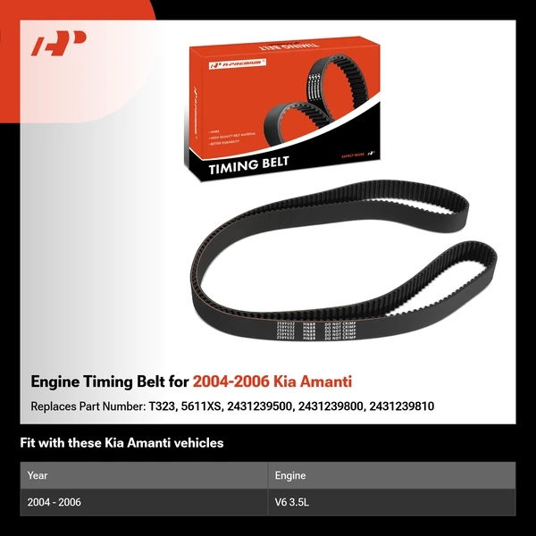 Engine Timing Belt for 2004-2006 Kia Amanti