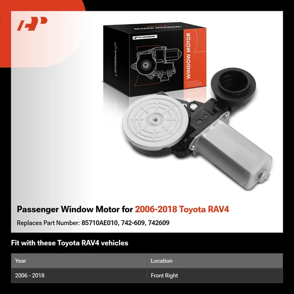 Passenger Window Motor for 2006-2018 Toyota RAV4