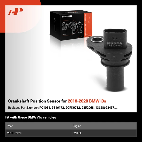 Crankshaft Position Sensor for 2018-2020 BMW i3s