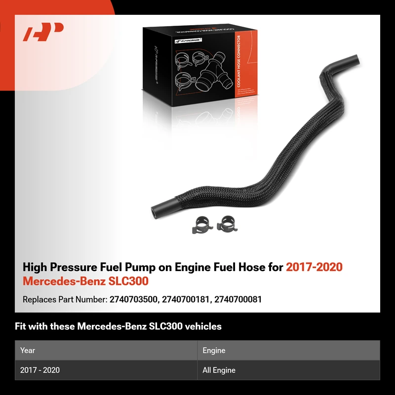 High Pressure Fuel Pump on Engine Fuel Hose for 2017-2020 Mercedes-Benz SLC300