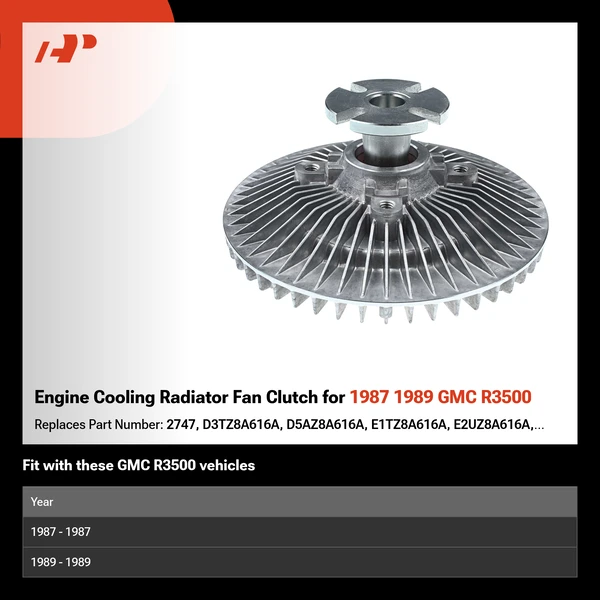Engine Cooling Radiator Fan Clutch for 1987 1989 GMC R3500