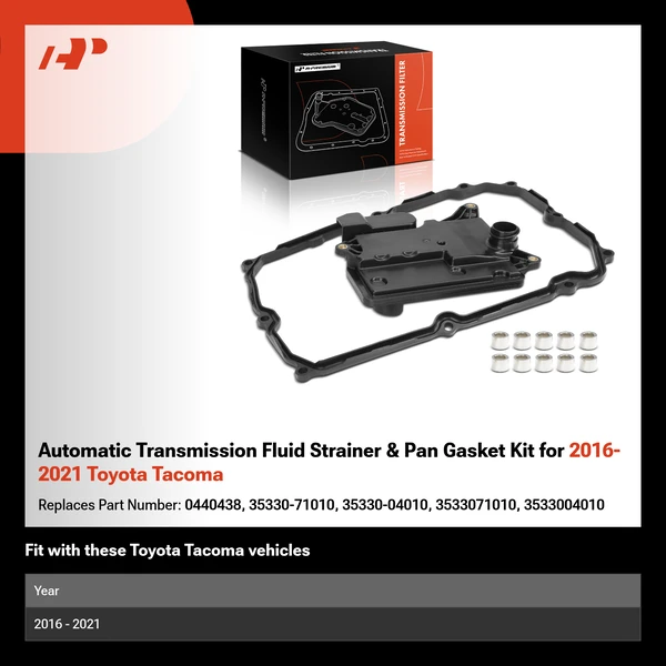 Automatic Transmission Fluid Strainer & Pan Gasket Kit for 2016-2021 Toyota Tacoma