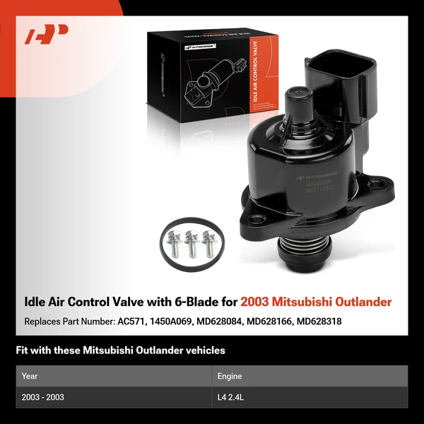 Idle Air Control Valve with 6-Blade for 2003 Mitsubishi Outlander