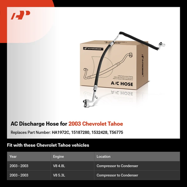 AC Discharge Hose for 2003 Chevrolet Tahoe