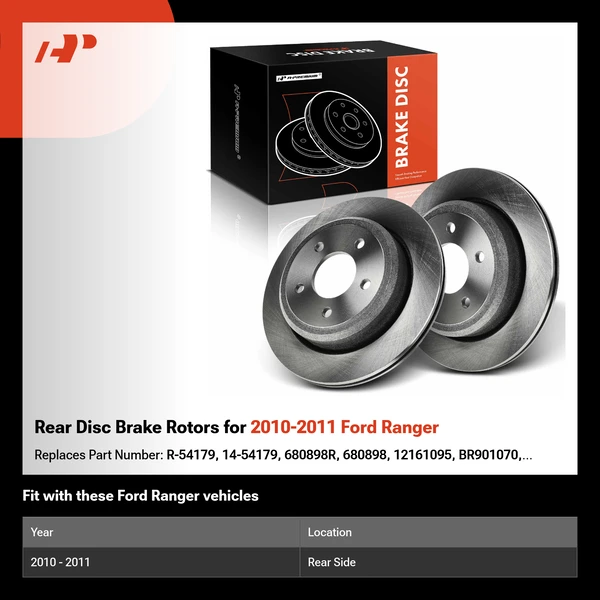 Rear Disc Brake Rotors for 2010-2011 Ford Ranger