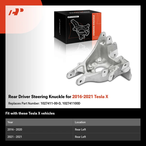 Rear Driver Steering Knuckle for 2016-2021 Tesla X