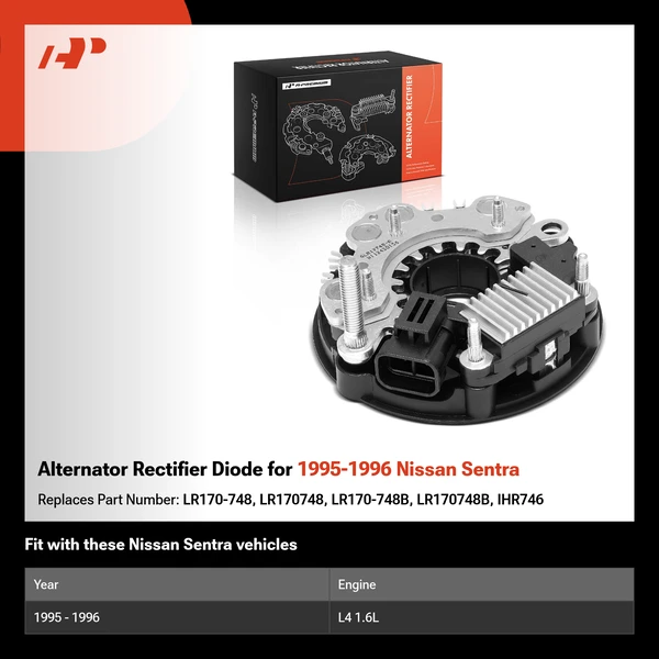 Alternator Rectifier Diode for 1995-1996 Nissan Sentra