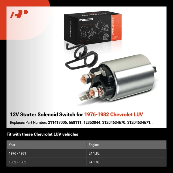 12V Starter Solenoid Switch for 1976-1982 Chevrolet LUV