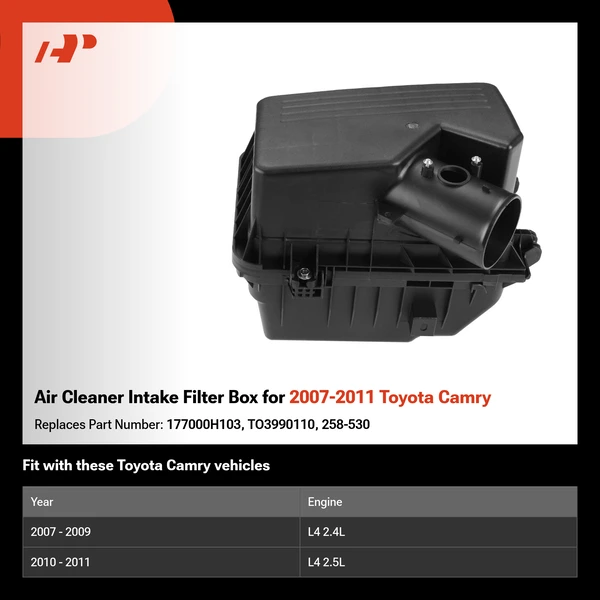 Air Cleaner Intake Filter Box for 2007-2011 Toyota Camry