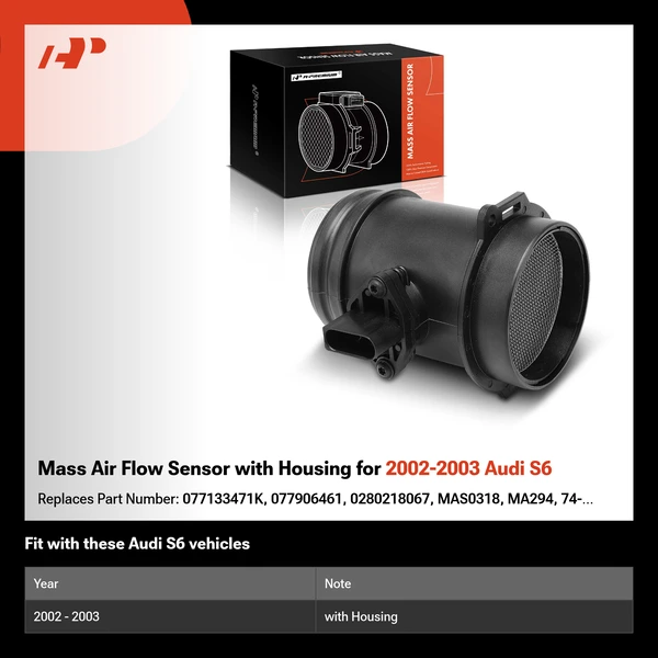 Mass Air Flow Sensor with Housing for 2002-2003 Audi S6