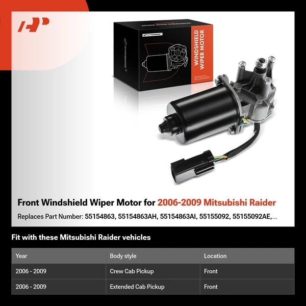 Front Windshield Wiper Motor for 2006-2009 Mitsubishi Raider