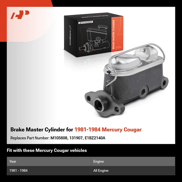 Brake Master Cylinder for 1981-1984 Mercury Cougar