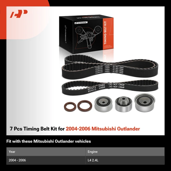 7 Pcs Timing Belt Kit for 2004-2006 Mitsubishi Outlander