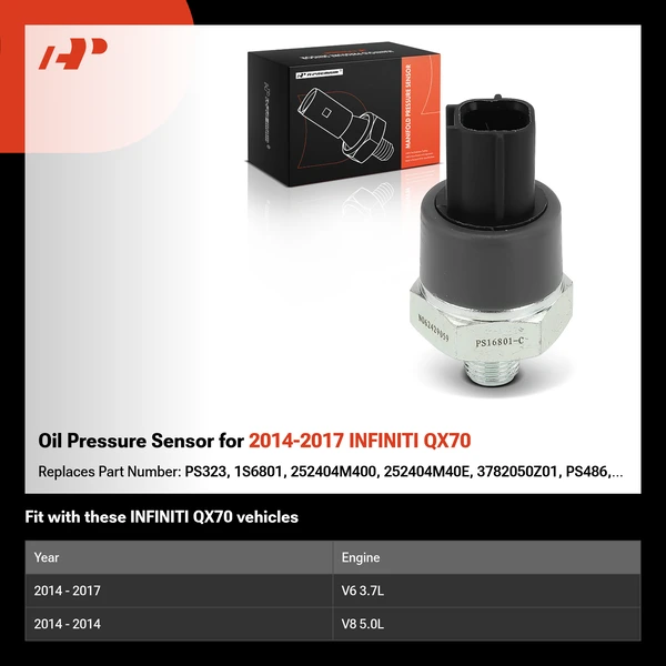 Oil Pressure Sensor for 2014-2017 INFINITI QX70