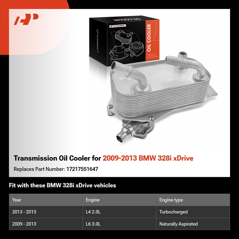 Transmission Oil Cooler for 2009-2013 BMW 328i xDrive