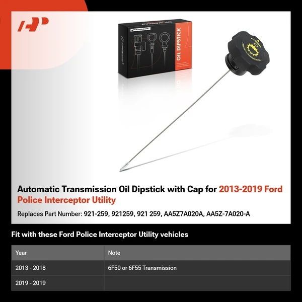 Automatic Transmission Oil Dipstick with Cap for 2013-2019 Ford Police Interceptor Utility