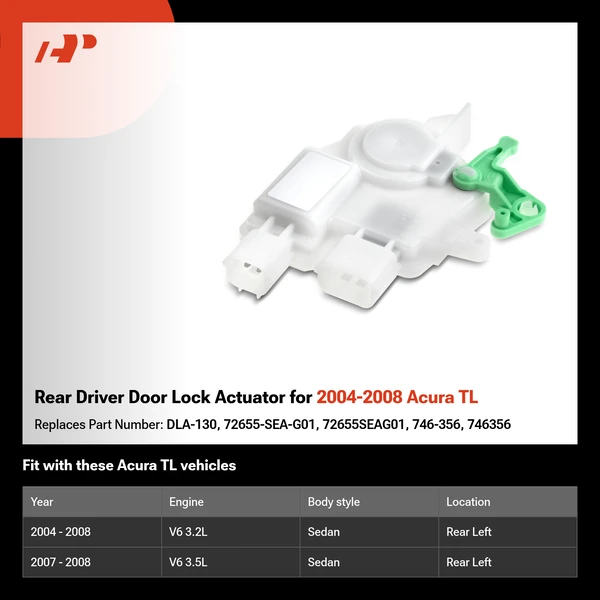 Rear Driver Door Lock Actuator for 2004-2008 Acura TL