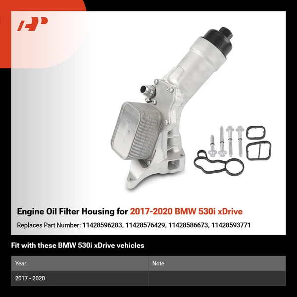 Engine Oil Filter Housing for 2017-2020 BMW 530i xDrive