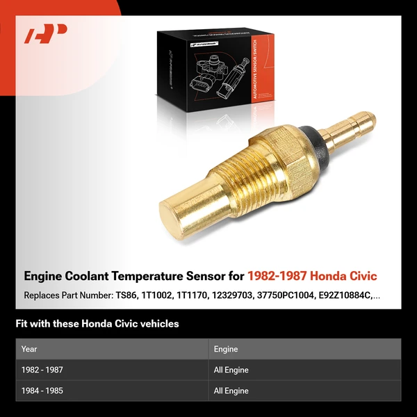 Engine Coolant Temperature Sensor for 1982-1987 Honda Civic
