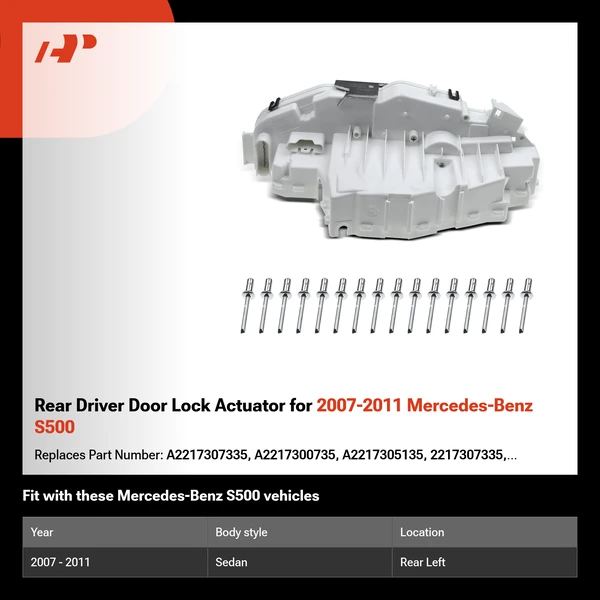 Rear Driver Door Lock Actuator for 2007-2011 Mercedes-Benz S500
