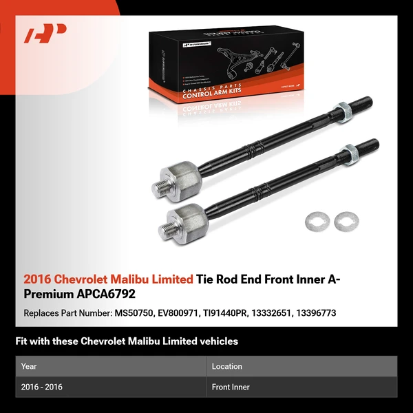 2016 Chevrolet Malibu Limited Tie Rod End Front Inner A-Premium APCA6792