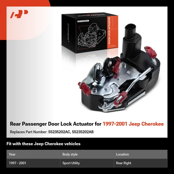 Rear Passenger Door Lock Actuator for 1997-2001 Jeep Cherokee