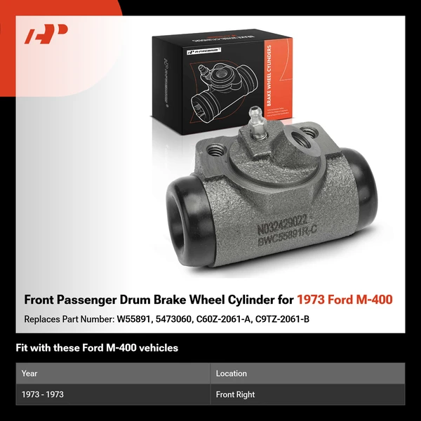 Front Passenger Drum Brake Wheel Cylinder for 1973 Ford M-400