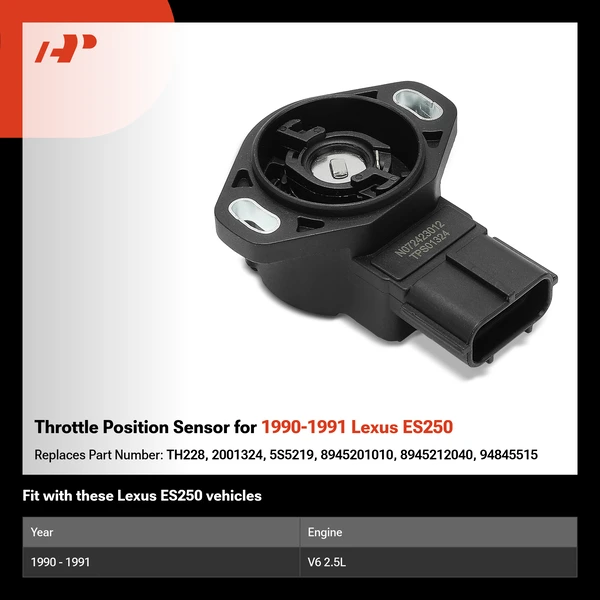 Throttle Position Sensor for 1990-1991 Lexus ES250