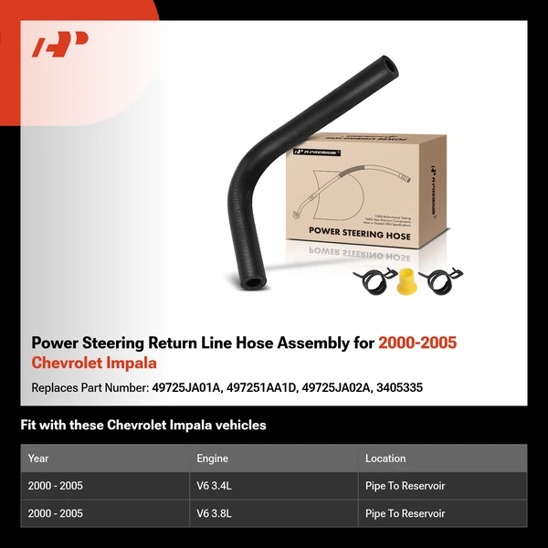 Power Steering Return Line Hose Assembly for 2000-2005 Chevrolet Impala