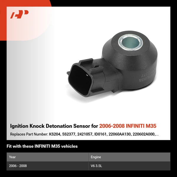 Ignition Knock Detonation Sensor for 2006-2008 INFINITI M35