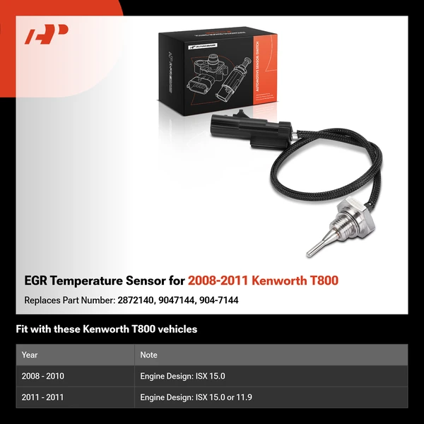 EGR Temperature Sensor for 2008-2011 Kenworth T800
