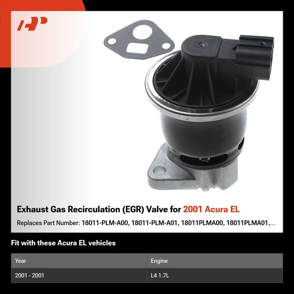 Exhaust Gas Recirculation (EGR) Valve for 2001 Acura EL