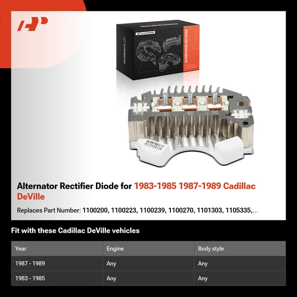 Alternator Rectifier Diode for 1983-1985 1987-1989 Cadillac DeVille
