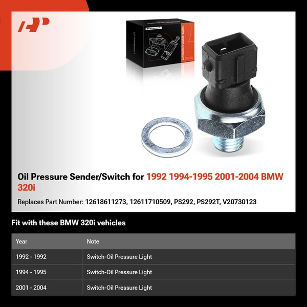 Oil Pressure Sender/Switch for 1992 1994-1995 2001-2004 BMW 320i