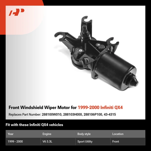 Front Windshield Wiper Motor for 1999-2000 Infiniti QX4