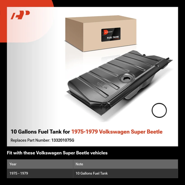 10 Gallons Fuel Tank for 1975-1979 Volkswagen Super Beetle