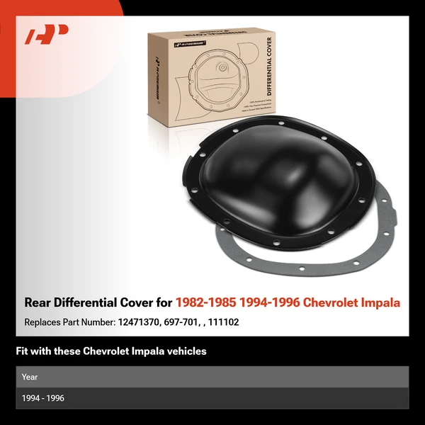Rear Differential Cover for 1982-1985 1994-1996 Chevrolet Impala