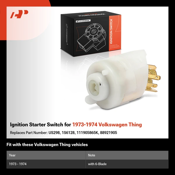 Ignition Starter Switch for 1973-1974 Volkswagen Thing