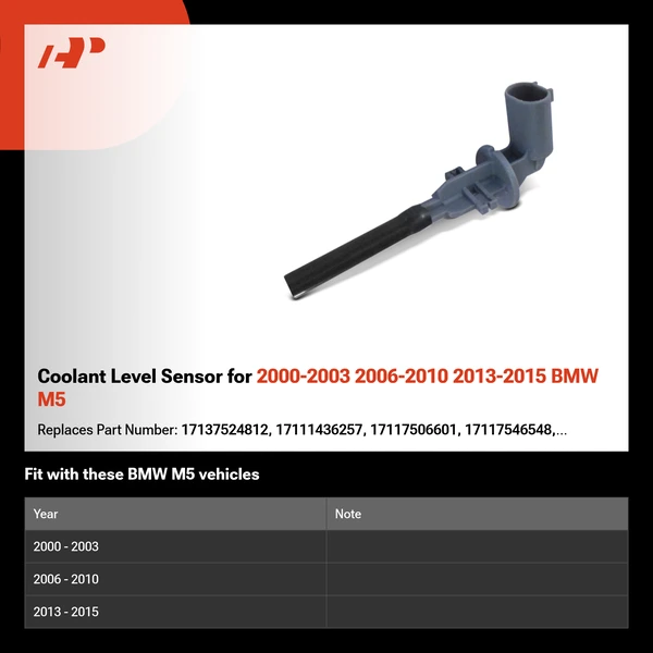 Coolant Level Sensor for 2000-2003 2006-2010 2013-2015 BMW M5
